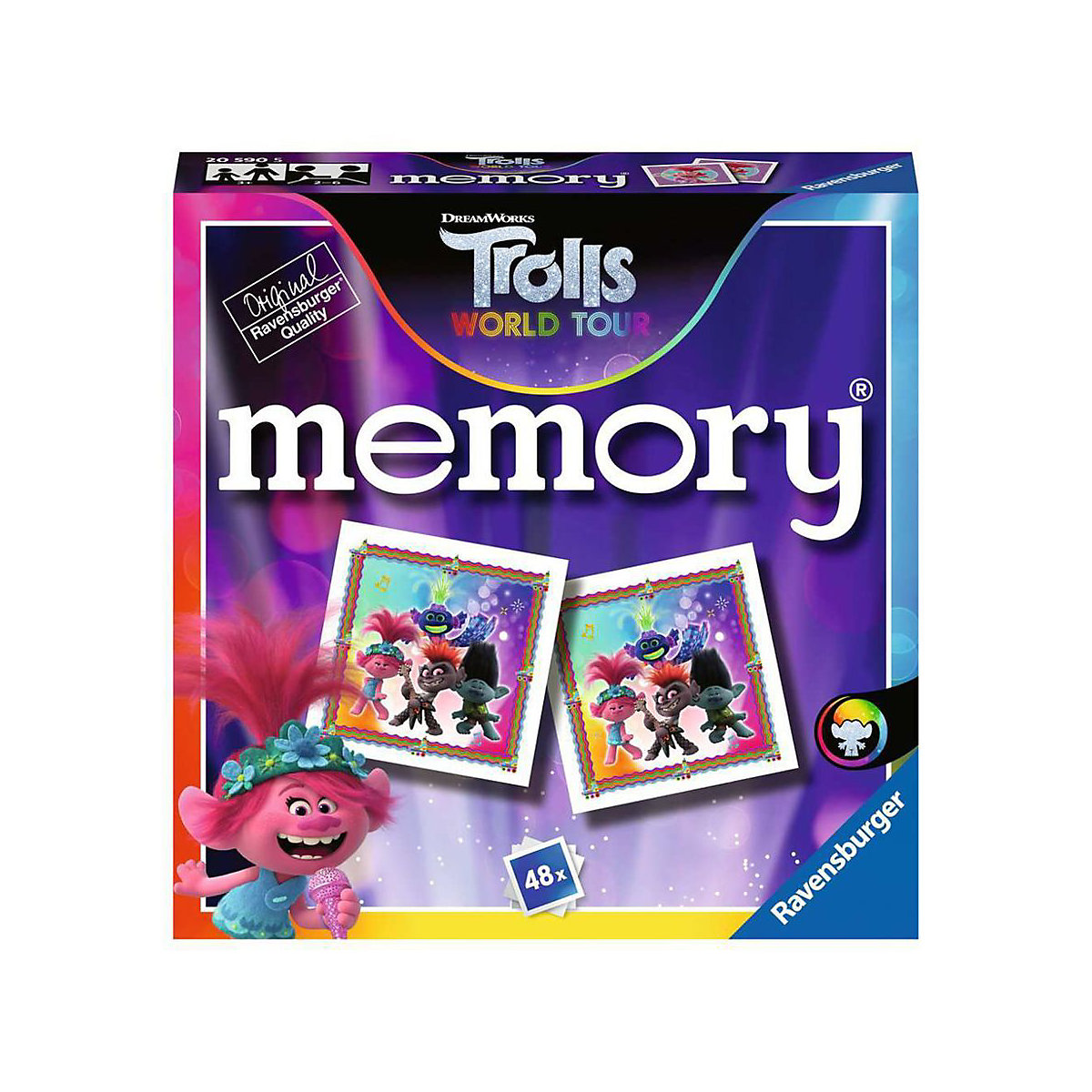 Trolls Mini Memory® | 2 World Tour | 48 Karten | Ravensburger | Spiel