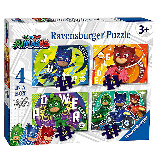 terrorisme Schijnen Verhogen 4 in 1 Kinder Puzzle Box | Ravensburger | Pyjamahelden, PJ Masks | myToys