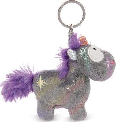 Image of Schlüsselanhänger Einhorn Star Bringer 10cm GREEN grau-kombi