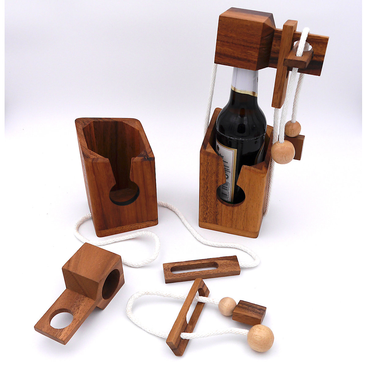 ROMBOL Flaschentresor – edler Tresor aus Holz für Bierflaschen 0 33 l als kreative Geschenkverpackung