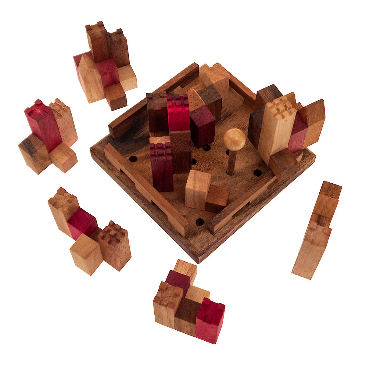 ROMBOL Burgpuzzle tolle variantenreiches Denkspiel mit 13 verschiedenen Spielmöglichkeiten