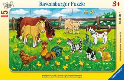 Kinder Puzzle 4er Set Tiere ab 3 Jahren Kinder Spielzeug Tierpuzzle je 48 Teile 