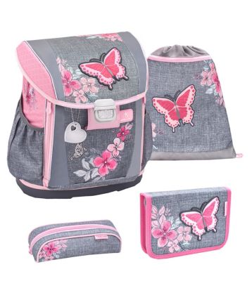 Belmil Schulranzen Customize-me Schulranzen Set 4-teilig mit Brustgurt Hüftgurt Elegant