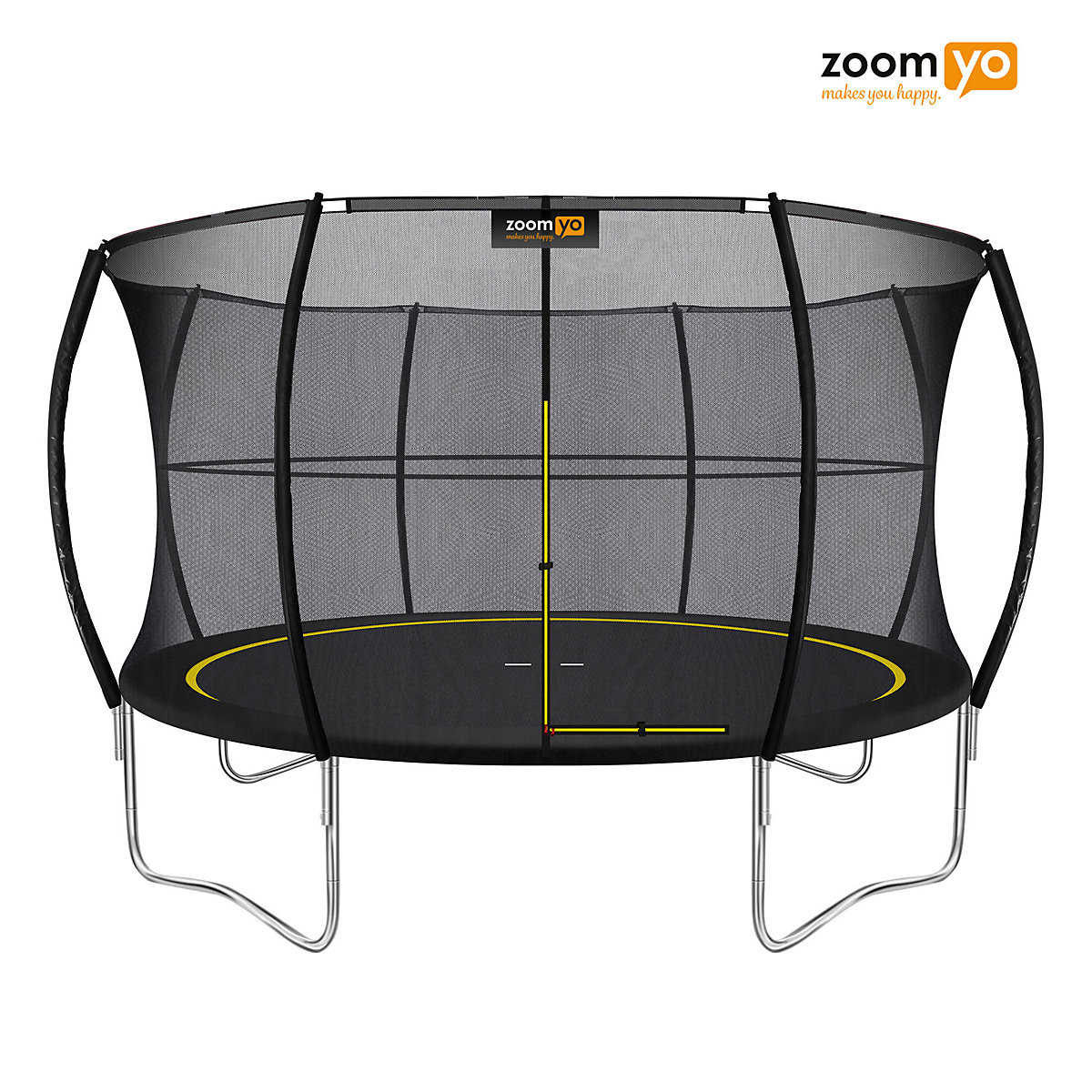 zoomyo Garten Trampolin Professional federlos Durchmesser 366cm inklusive Sicherheitsnetz