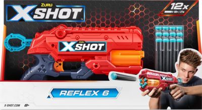 pijn doen Onmogelijk Vooruitzicht X-Shot - Excel Reflex 6 Blaster mit Darts, X-SHOT, rot | myToys