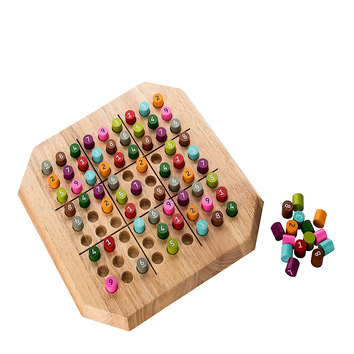 Piepmatz und Grünschnabel Sudoku aus Holz-Brettspiel Konzentration- Denk- und Strategiespiel Förderung der Logik und Mathematik