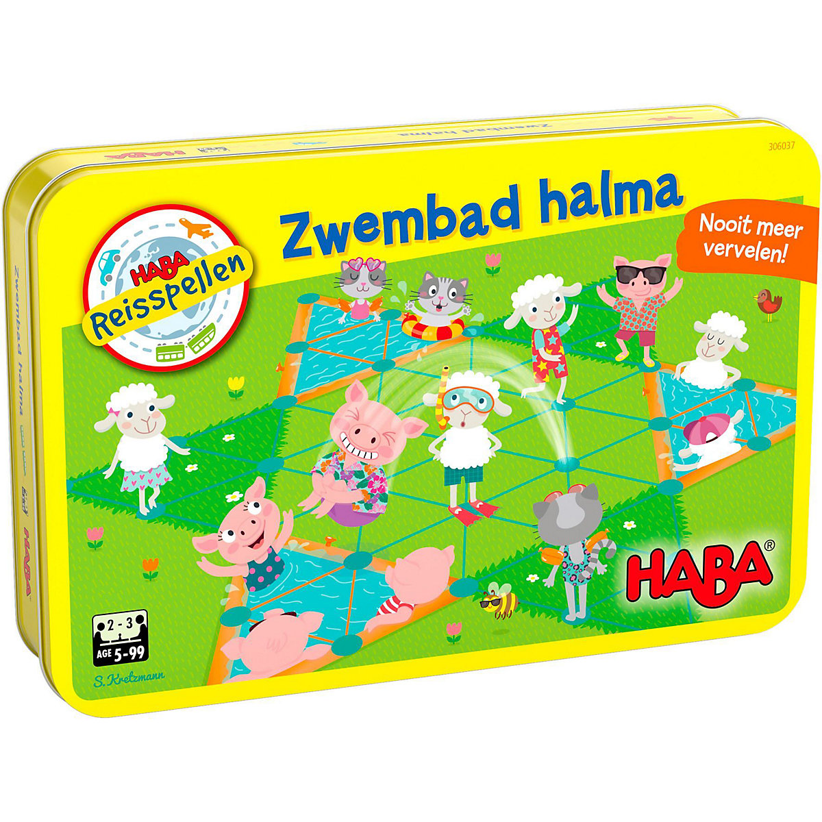 Haba !!! Spiel Schwimmbad halma (Niederländisch) = Deutsch 306033 Französisch 306035