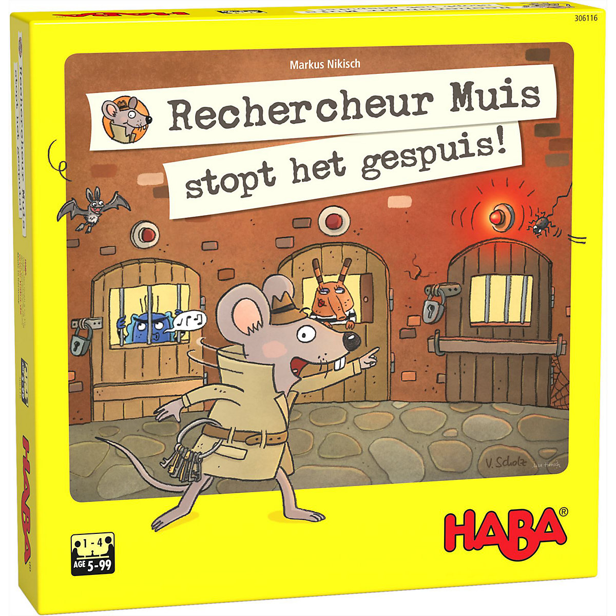 Haba !!! Spiel Detektiv Maus hält den Pöbel auf! (Niederländisch) = Deutsch 306112 Französisch 306114