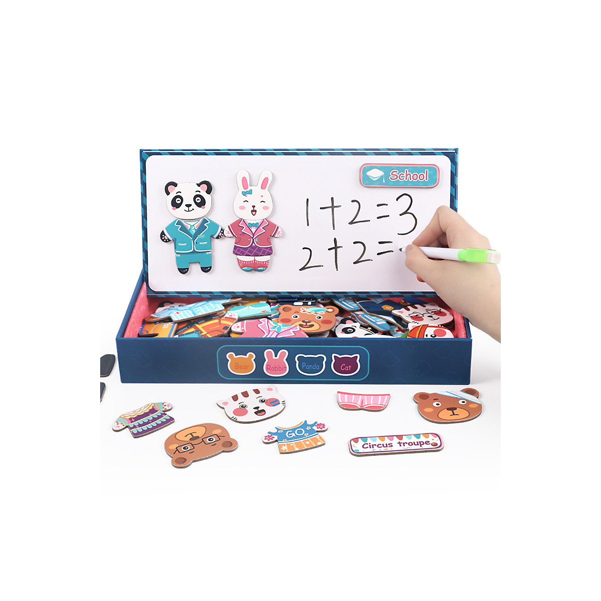 Epik Magnetischer Aufkleber für Kinder frühe Bildung pädagogisches Spielzeug Bär Tier Magnetisches Anziehspiel