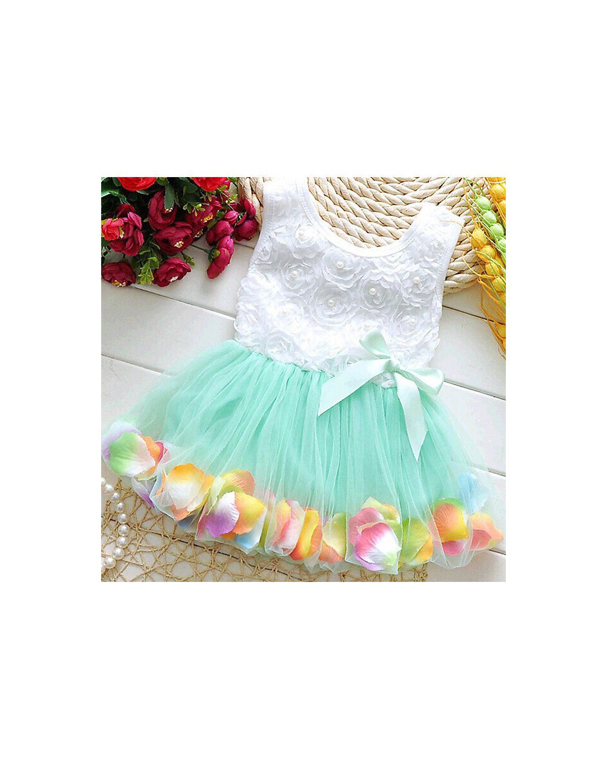frler Baby Kleid Blütenblätter Kleider für Mädchen GU8238