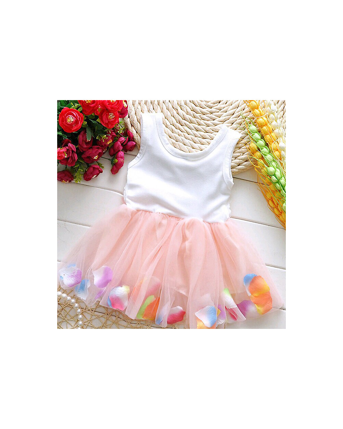 frler Baby Kleid Blütenblätter Kleider für Mädchen GU8245