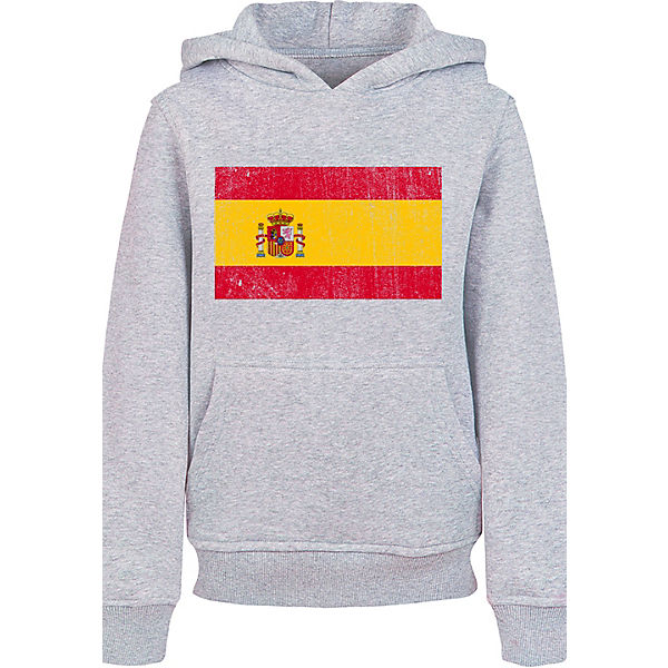 Spain Spanien Flagge distressed Kapuzenpullover, F4NT4STIC, grau | myToys
