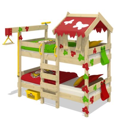 WICKEY Kinderbett Etagenbett Crazy Ivy Plane Hausbett