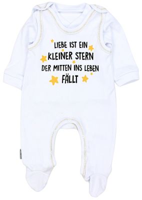 Baby Unisex StramplerSet mit Aufdruck Spruch 2tlg für Kinder, TupTam