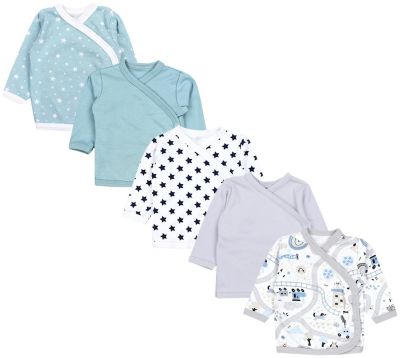 TupTam Baby Langarm Wickelshirt 5er Set für Kinder