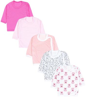 TupTam Baby Mädchen Wickelshirt Langarm 5er Set für Mädchen