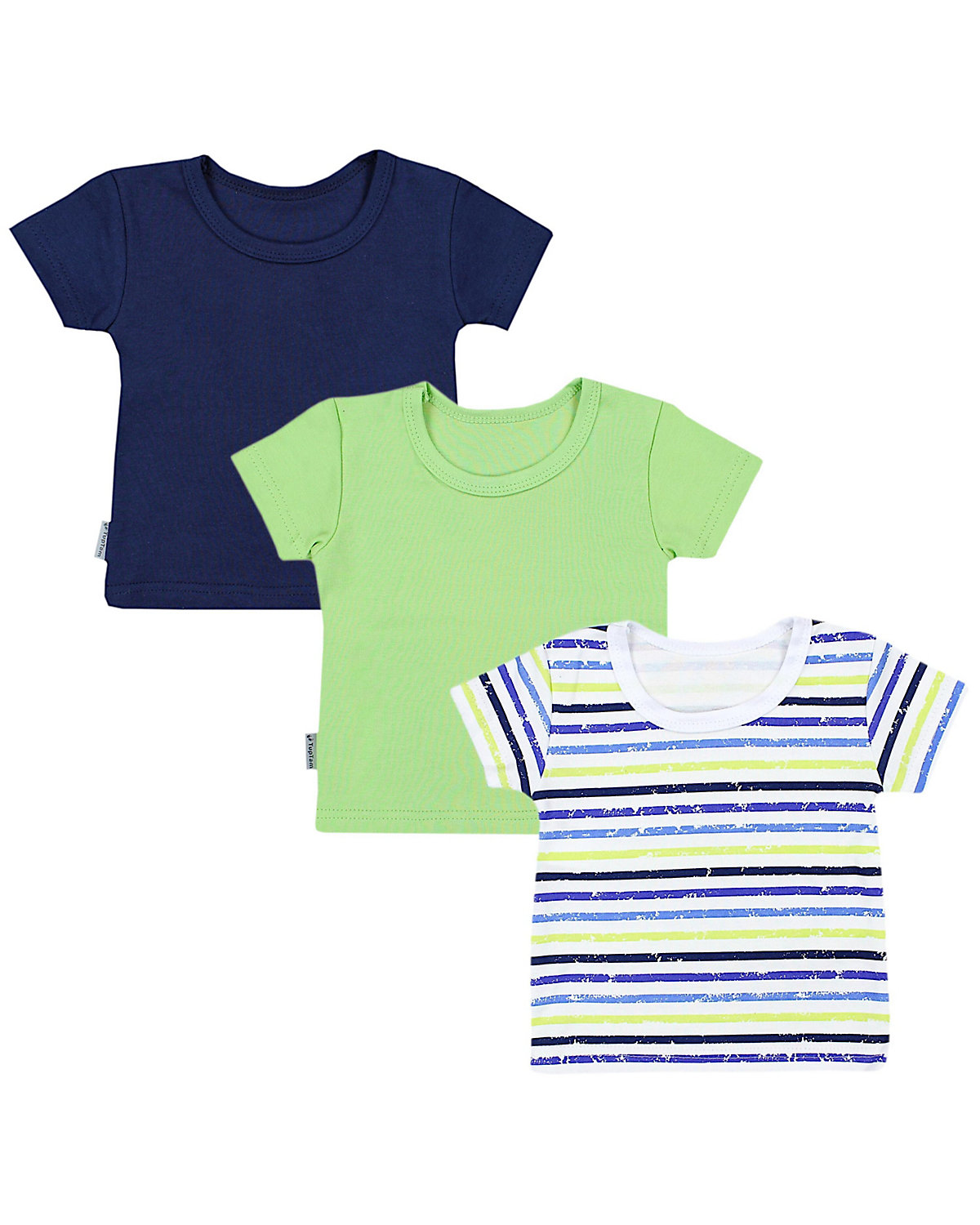 TupTam Baby Jungen Sommer Kurzarm T-Shirt 3er Pack für Jungen