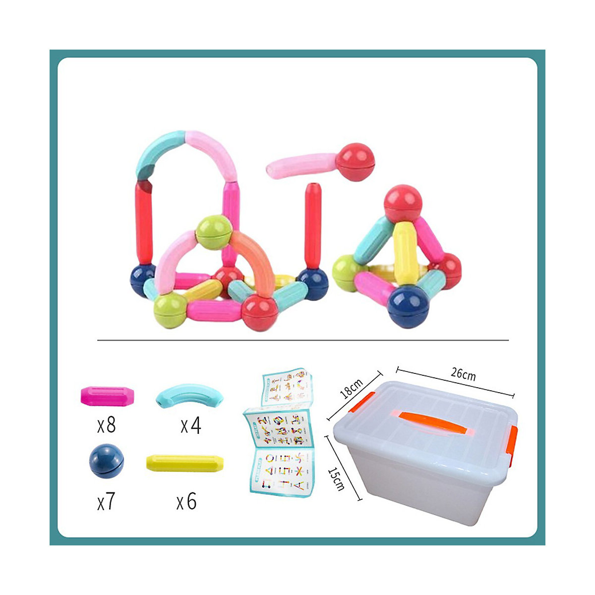 Brighten Bauklötze für Kinder Magnetische Kinderbausteine zum Zusammenbauen von Spielzeug