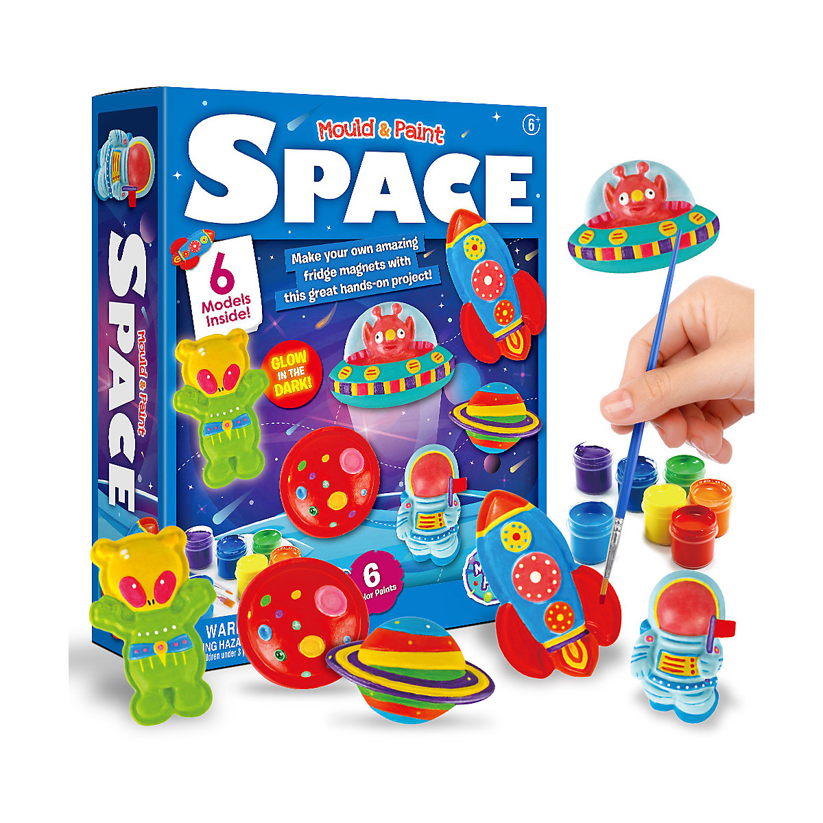 Syntek Gipsspielzeug für Kinder Handgefertigtes Kinderspielzeug aus Gips zum Ausmalen
