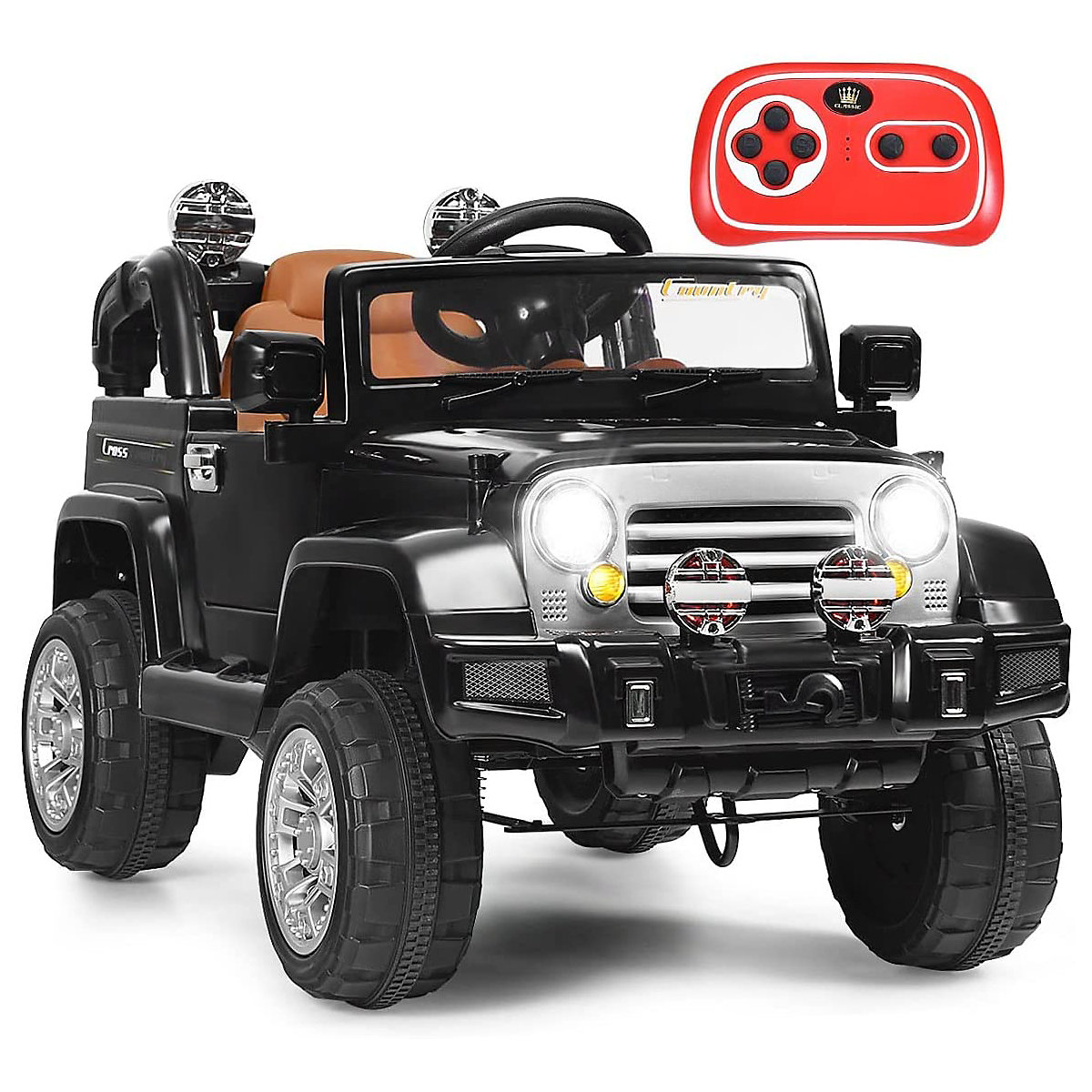 COSTWAY® Elektroauto Jeep mit Aufbewahrungsbox & Fernbedienung