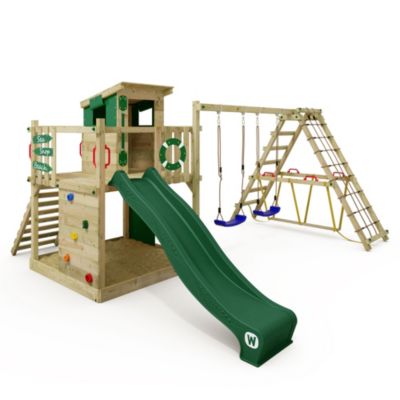 WICKEY Spielturm Klettergerüst Smart Surf mit Schaukel & Rutsche Kletterturm