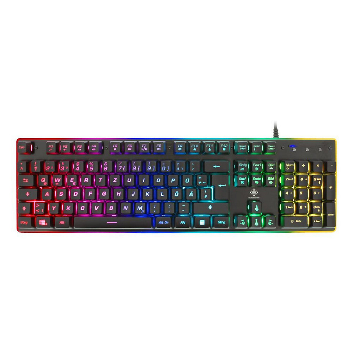 Deltaco Gaming Tastatur GAM-021-RGB-DE (Membran Aluminium RGB Anti-Ghosting)