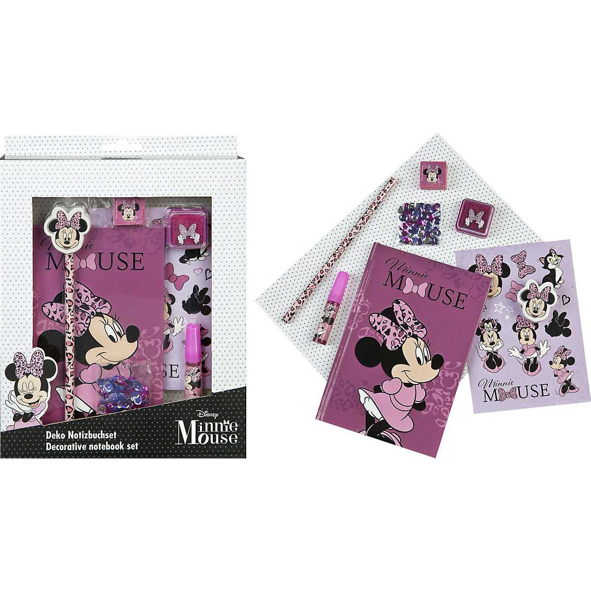 Deko Notizbuchset Disney Minnie Mouse 8-tlg.