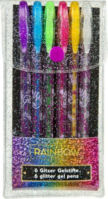 Caelura Glitzerstifte Set - 6 Neon Gelstifte Mit Farbwechsel Effekt
