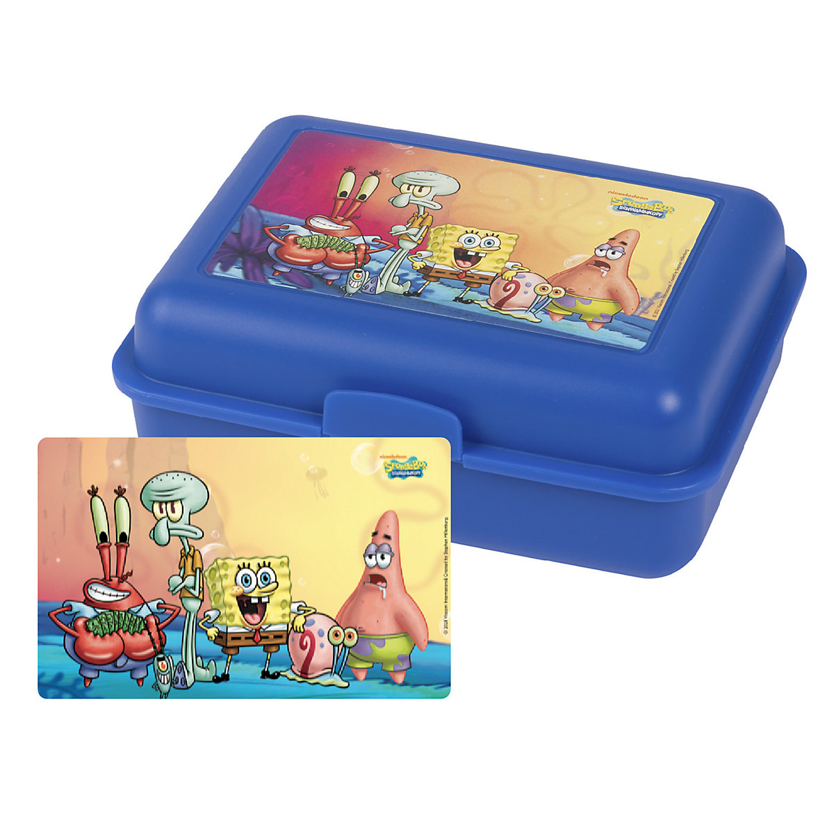 United Labels Spongebob Schwammkopf Brotdose Alle Freunde Lunchbox Butterbrotdose mit Trennwand Brotdosen