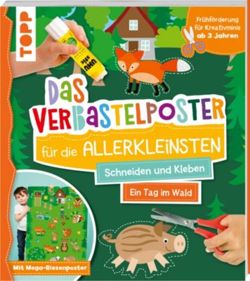 Image of Buch - Das Verbastelposter-Buch die Allerkleinsten. Schneiden und Kleben. Ein Tag im Wald. Mit Mega-Riesenposter Kleinkinder