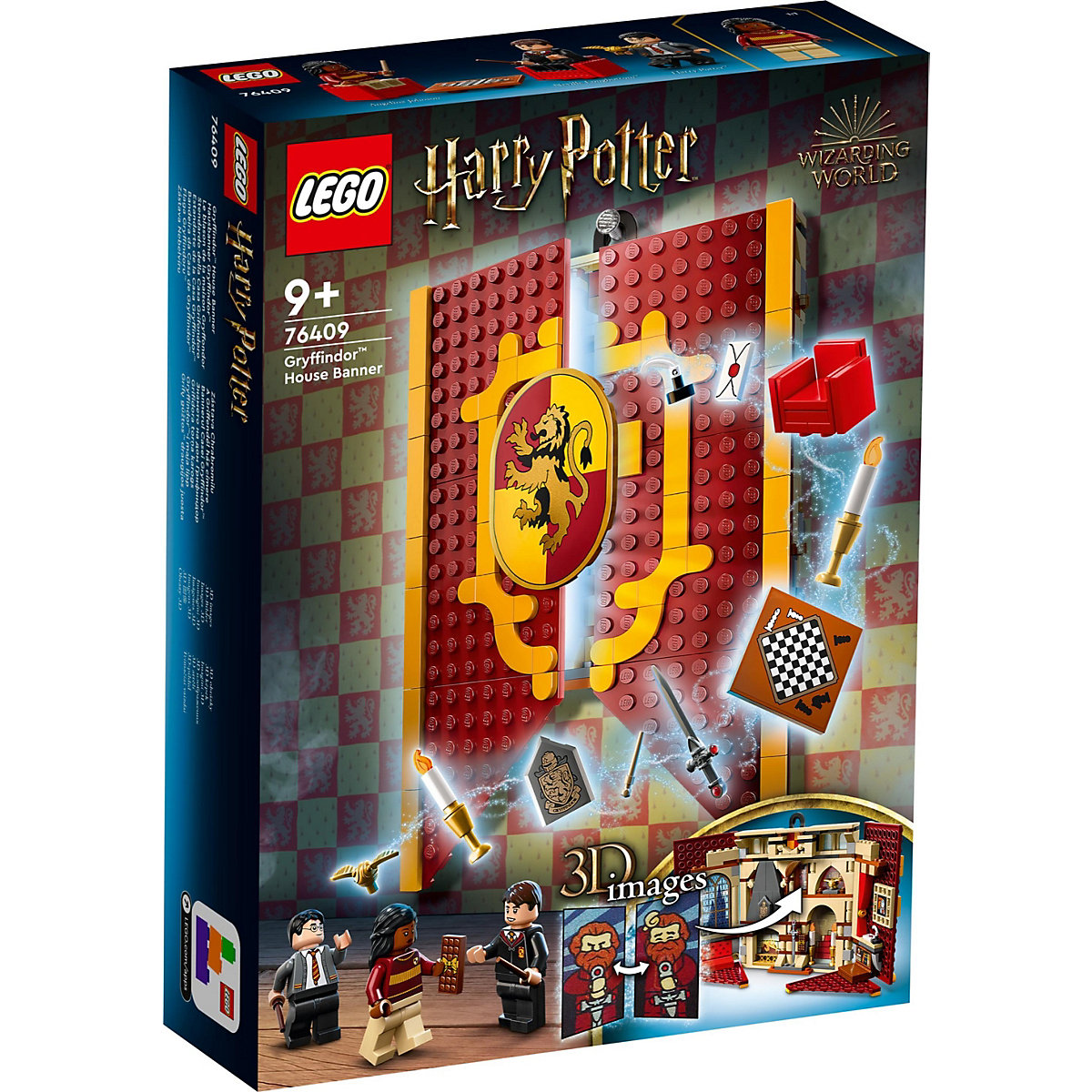LEGO Harry Potter™ 2er Set: Hogwarts™: Raum der Wünsche (76413); Bau- und Spielset (587 Teile) + Hausbanner Gryffindor™ (76409); Bau- und Spielset (285 Teile)