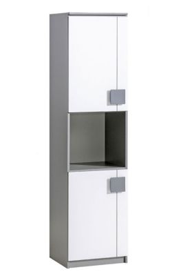 Feldmann-Wohnen Stauraumschrank Wäscheschrank Gami 45x40x187cm 2-türig