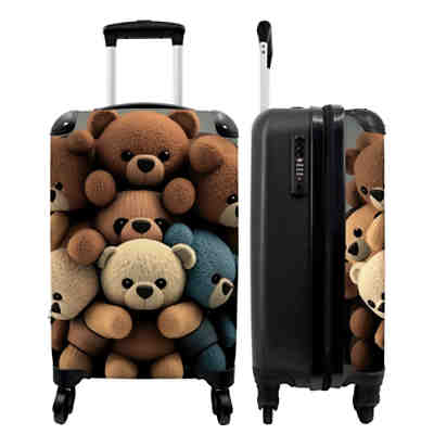 Kinderkoffer - Trolley - handgepäck - Teddybär - Stofftier - braun - Design