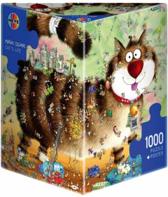 Пазл "Кошачья жизнь", 1000 деталей, Degano, HEYE