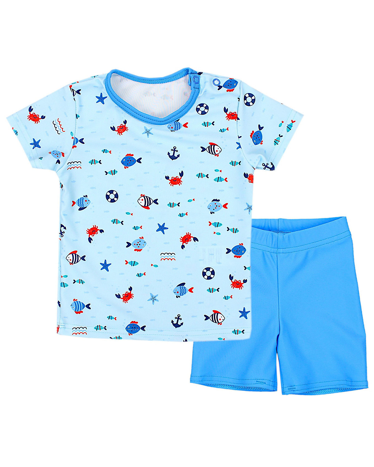 Aquarti Baby Jungen Bade-Set Zweiteiliger Badeanzug T-Shirt Hose für Jungen