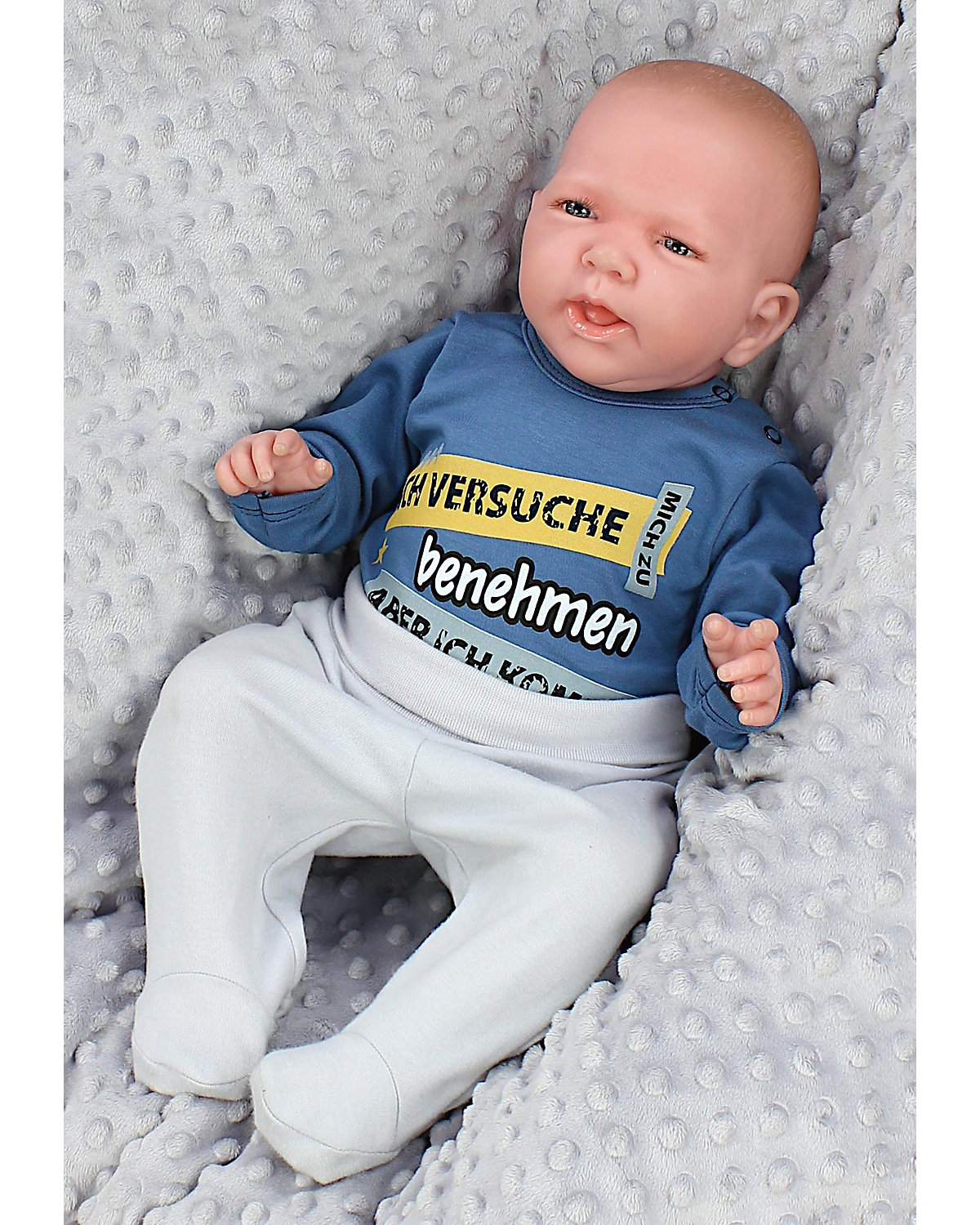TupTam Baby Langarmbody mit Spruch Print Aufdruck Witzig für Kinder