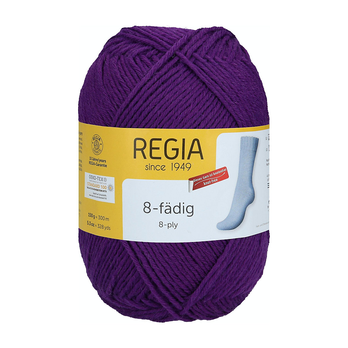 REGIA Handstrickgarne 8-fädig 150g Violett