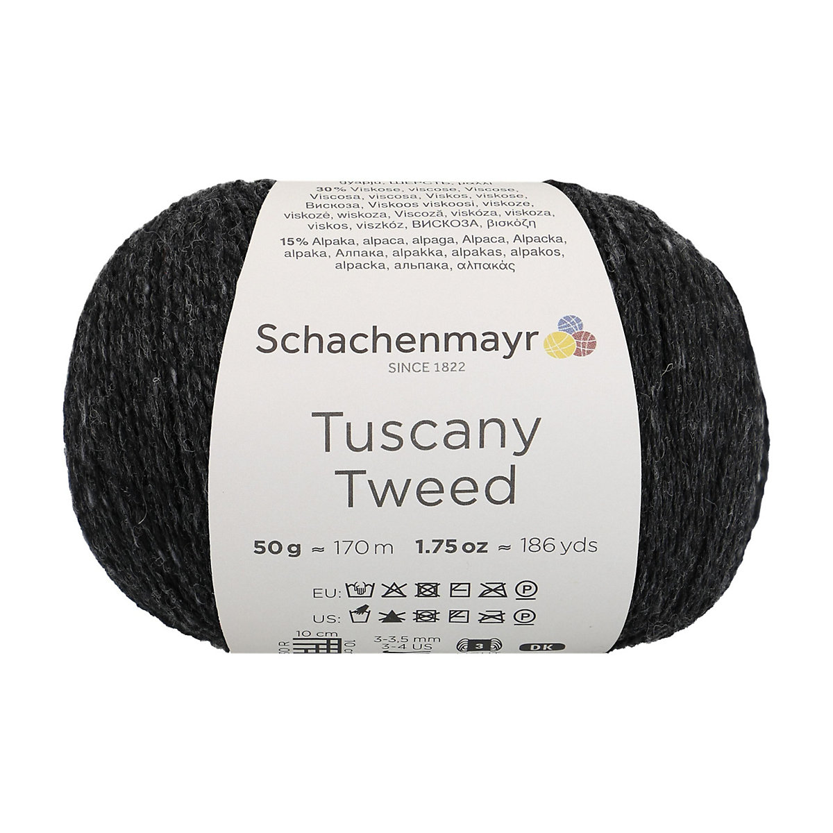 Schachenmayr Handstrickgarne Tuscany Tweed 50g Anthrazit