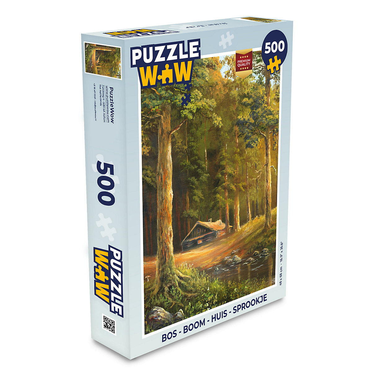 MuchoWow Puzzle 500 Teile Wald Baum Haus Märchen