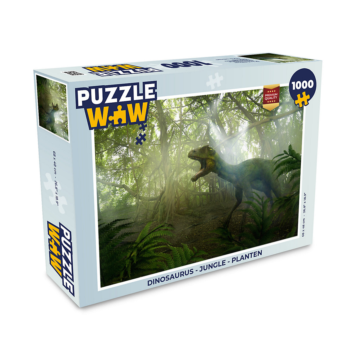 MuchoWow Puzzle 1000 Teile Dinosaurier Dschungel Pflanzen Natur