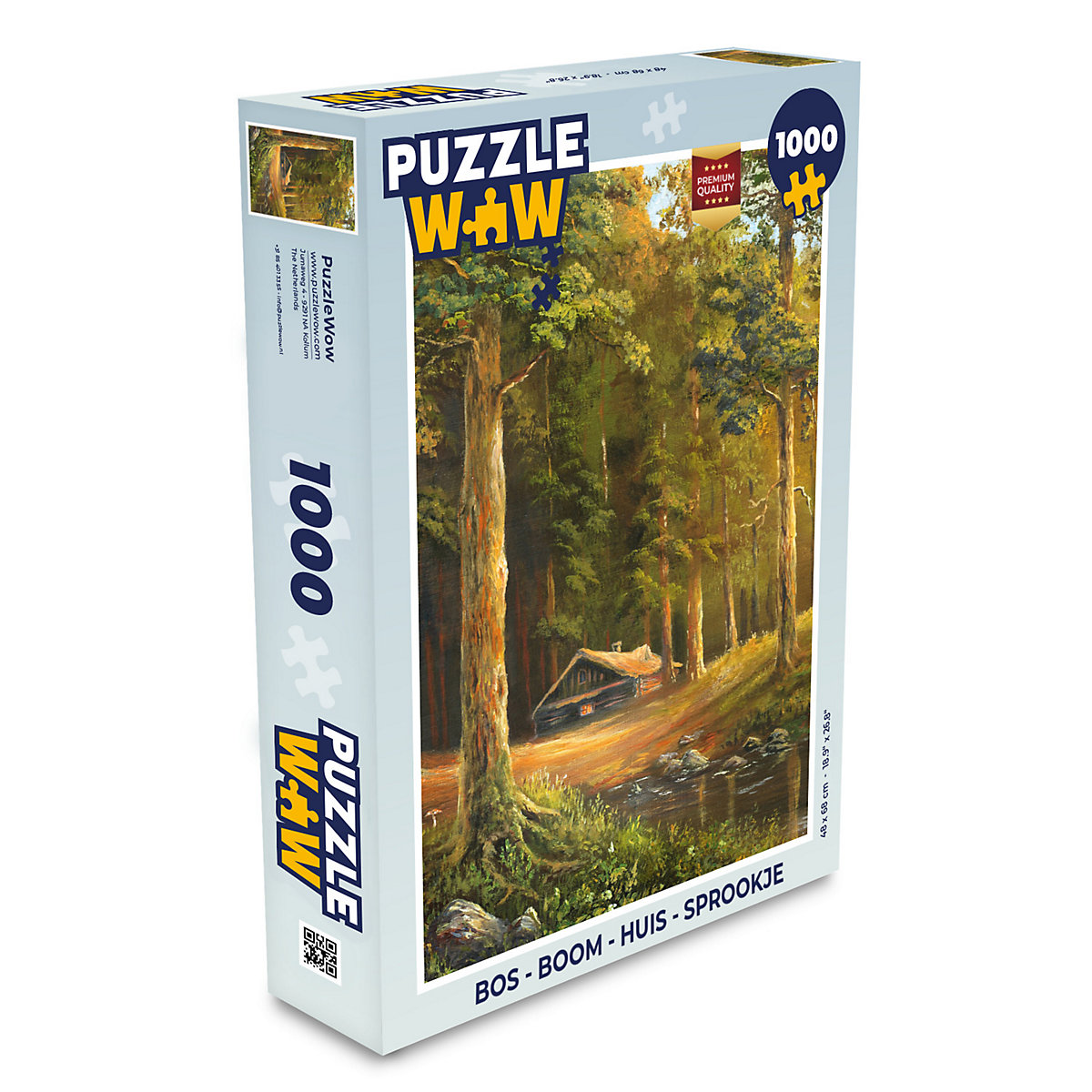 MuchoWow Puzzle 1000 Teile Wald Baum Haus Märchen