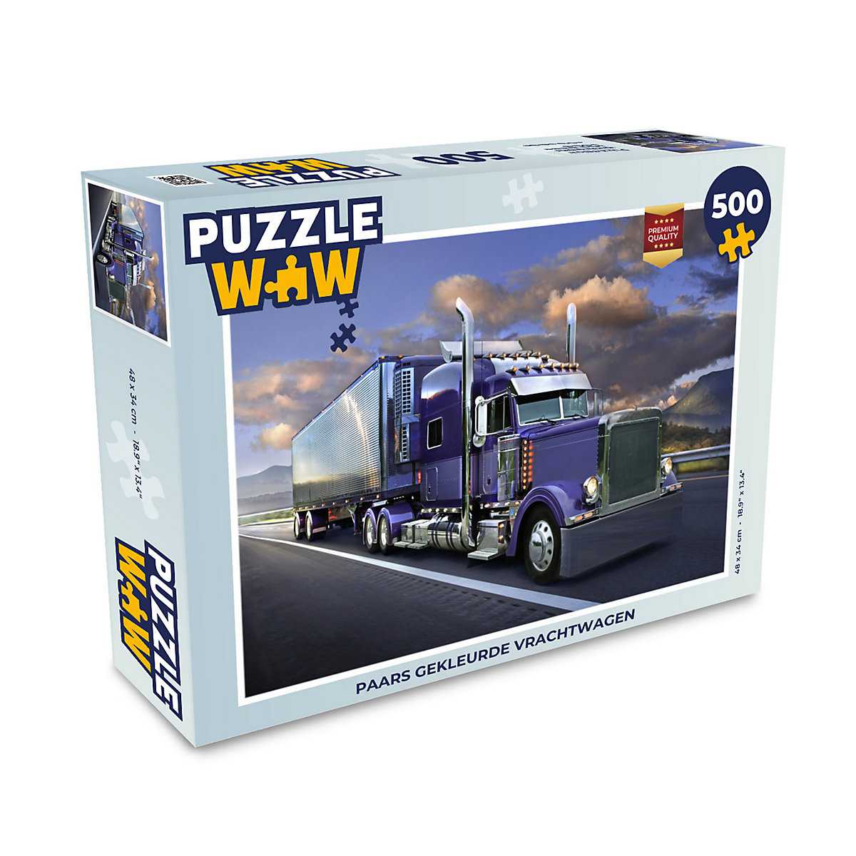 MuchoWow Puzzle 500 Teile Lastkraftwagen violett Transport
