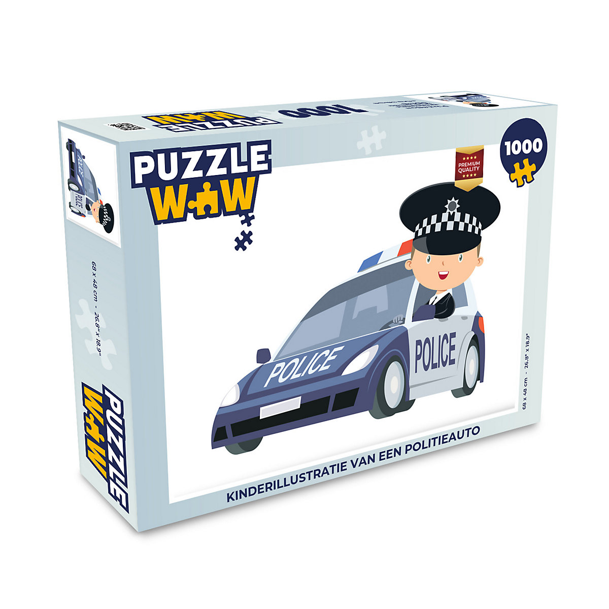MuchoWow Puzzle 1000 Teile Auto Illustration Polizei