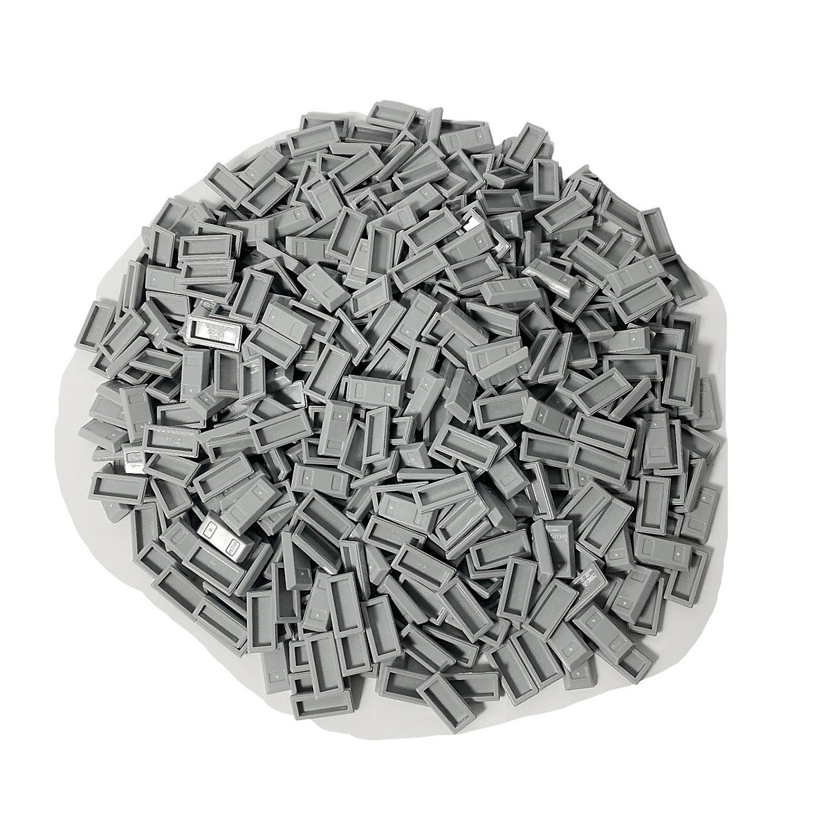 LEGO 1x2 Fliesen Barren Silber Classic Basic City Silver Tile 99563 NEU! Menge 500x