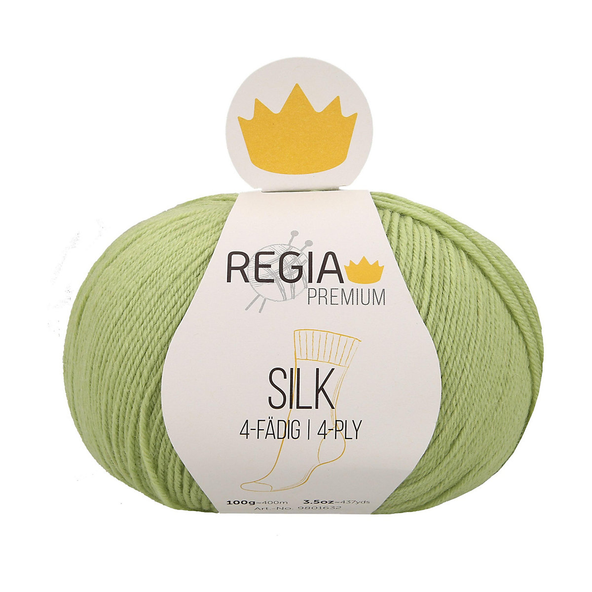 REGIA Handstrickgarne Premium Silk 100g Leaf Green