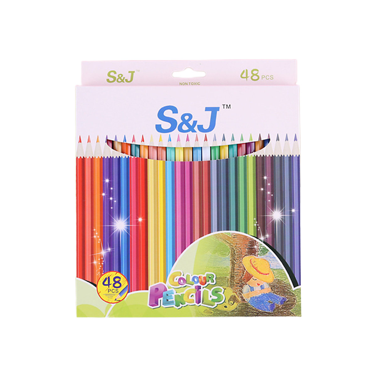 Vetaka Buntstifte 48 Farben für Kinder