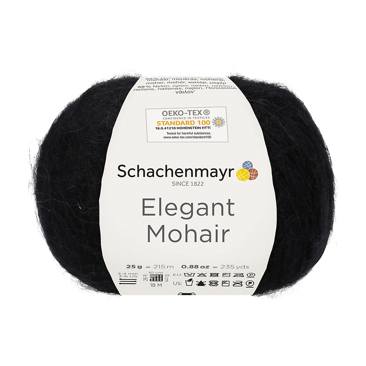 Schachenmayr Handstrickgarne Elegant Mohair 25g Schwarz
