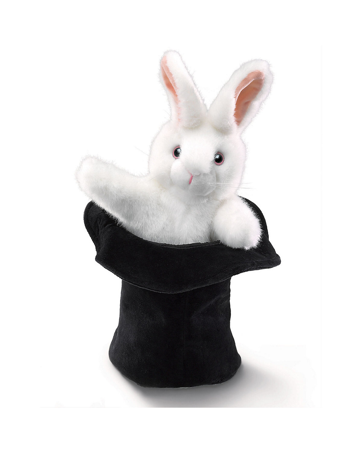Folkmanis Handpuppe Großer Hase im Hut / Large Rabbit in Hat