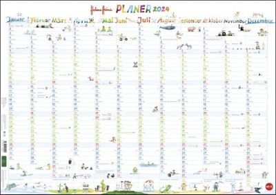 Image of Buch - Helme Heine Posterplaner 2023. Liebevoll illustrierter Wand-Kalender mit Helme Heine und seinen Freunden. Praktischer Jahresplaner 2023 zum Eintragen