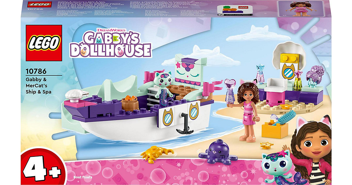 Image of 10786 Gabby''s Dollhouse Gabby & Meerkätzchens Schiff und Spa, Konstruktionsspielzeug